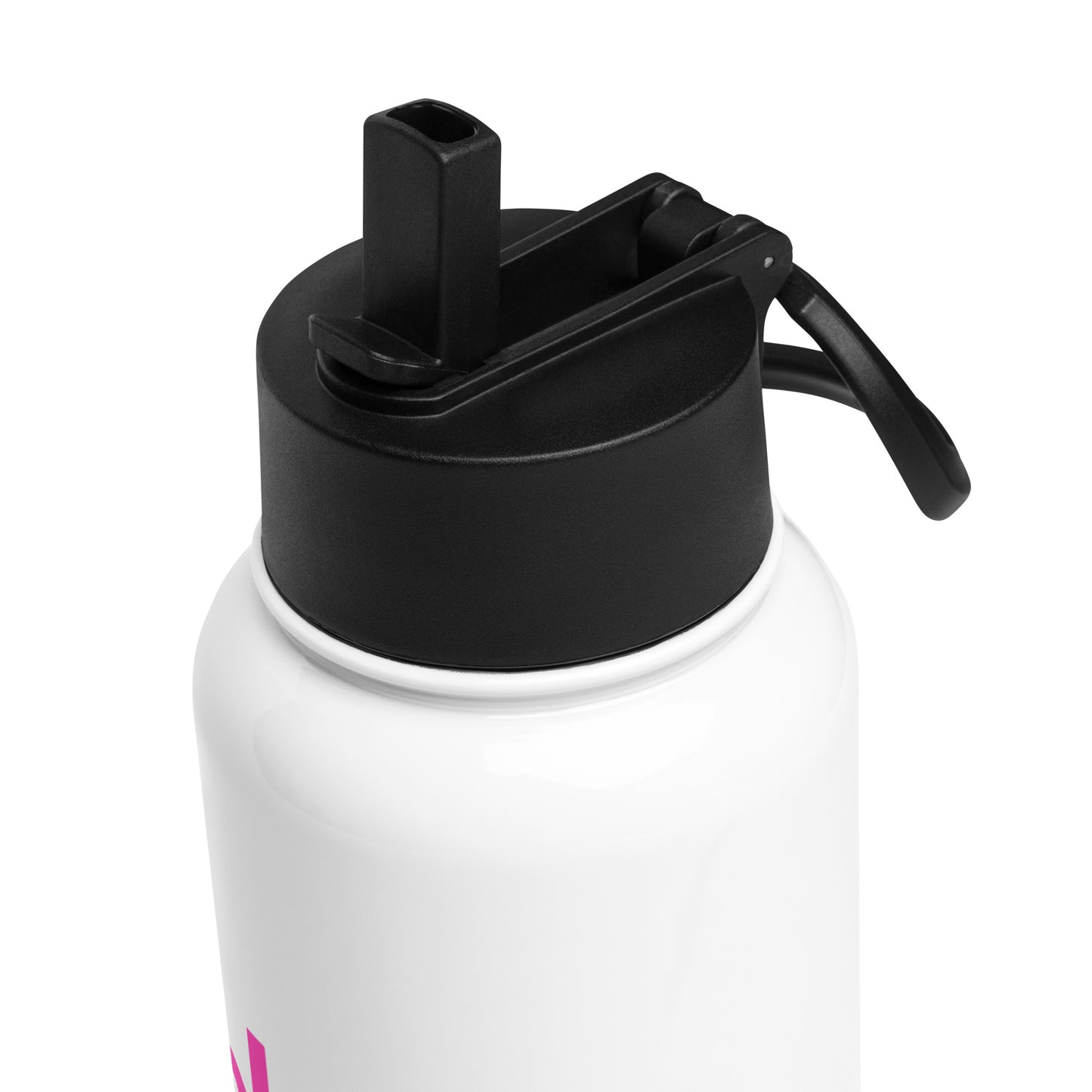 Bouteille en acier inoxydable avec paille